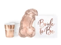Zestaw kubeczki + serwetki + talerzyki papierowe Same penis forever różowe złoto - 38 szt.