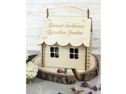 Domek na słodycze z imieniem na Dzień Dziadka - 1 szt.
