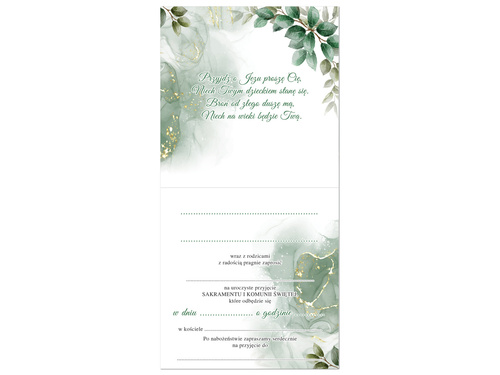 Zaproszenia na I Komunię Świętą - 6 szt.