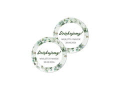 Naklejki personalizowane dla gości weselnych - 50 szt.