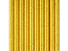 Słomki rurki metalizowane złote - 10 szt.