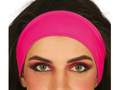 Opaska na głowę neonowa różowa - 1 szt.