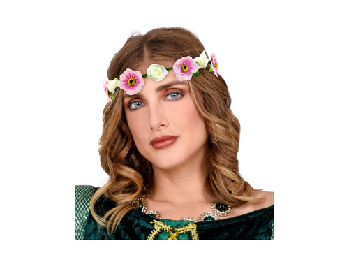 Kwiatowy diadem z wstążką