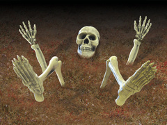 Zestaw dekoracji Szkielet w ogródku na Halloween