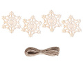 Girlanda drewniana Śnieżynka - 12 szt.