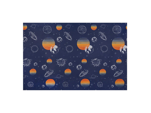 Obrus urodzinowy Kosmos - 120 x 180 cm - 1 szt.