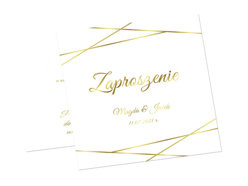 Zaproszenie personalizowane na ślub z kopertą - 6 szt.
