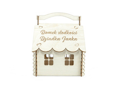 Domek na słodycze z imieniem na Dzień Dziadka - 1 szt.