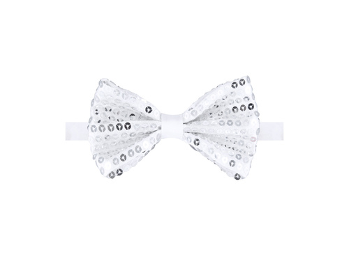 Mucha cekinowa srebrna - 7 x 12 cm - 1 szt.