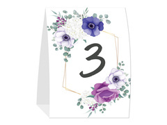 Stojak papierowy z numerem na stół weselny  - 1 szt.
