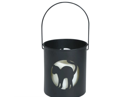 Lampion ze świeczką LED na Halloween - 10 cm - 1 szt.