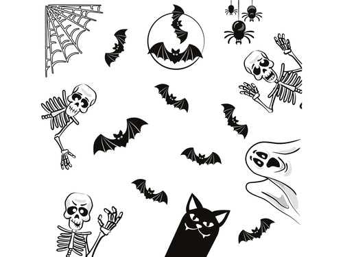 Dekoracje na okno na Halloween - 8 arkuszy