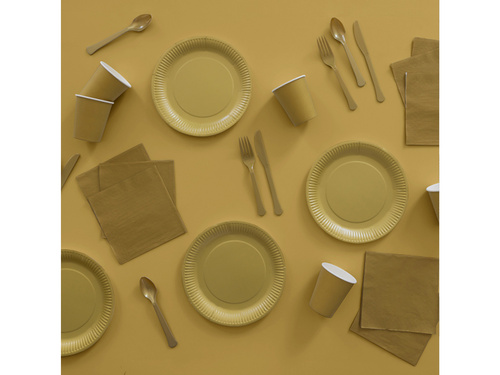 Sztućce plastikowe złote - 24 szt.