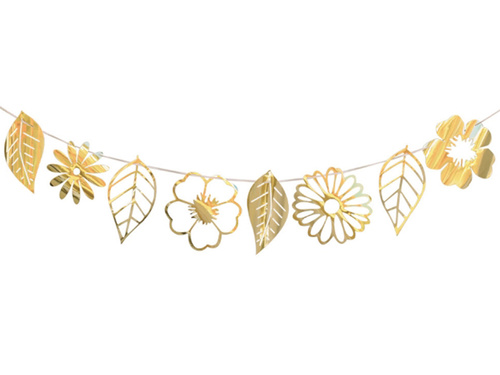 Girlanda kwiatowa złota - 1 szt.