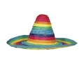 Sombrero meksykańskie tęczowe - 50 cm - 1 szt.