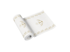 Dekoracja bieżnik na stół na I Komunię Świętą złoty - 40 cm x 24 m - 1 szt.