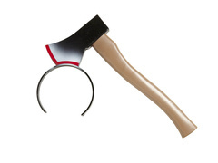 Siekiera w głowie na Halloween - 1 szt.