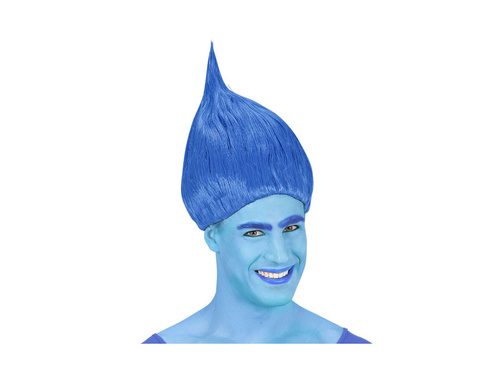 Niebieska peruka Trolly