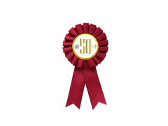 Kotylion Już 50-ka? bordowy - 1 szt.