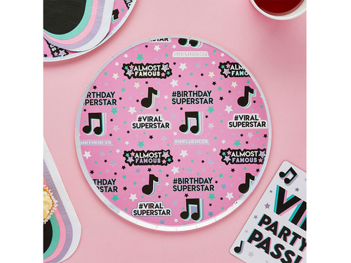 Talerzyki papierowe Nutki - 23 cm - 8 szt.