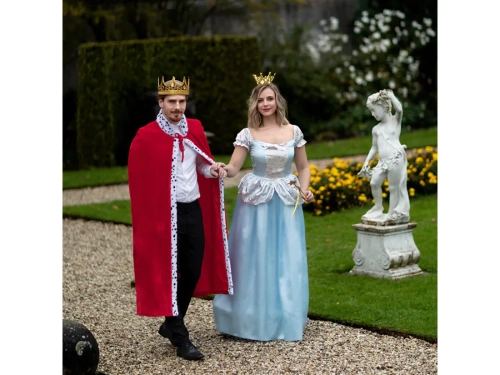 Peleryna Króla dla dorosłych czerwona