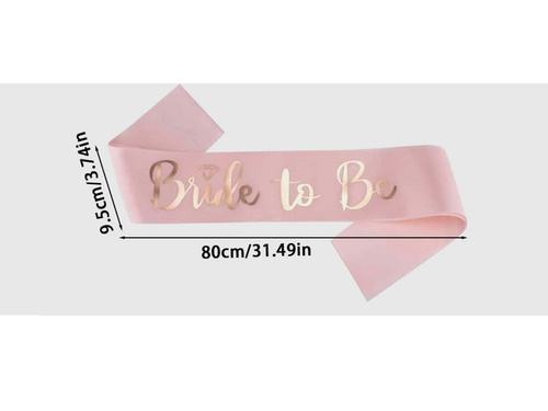 Różowa szarfa z napisem Bride to Be - 1 szt.