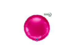 Balon foliowy okrągły ciemno różowy - 14" - 1 szt.