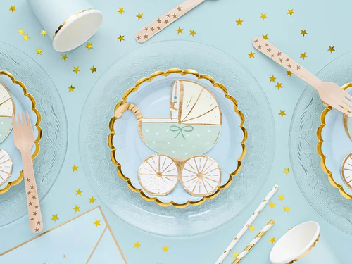 Serwetki Wózek turkusowe - 14 x 15 cm - 20 szt.