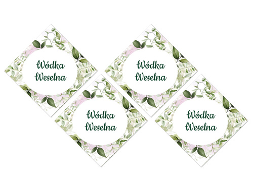 Zawieszki z wstążeczką na wódkę weselną - 12 szt.