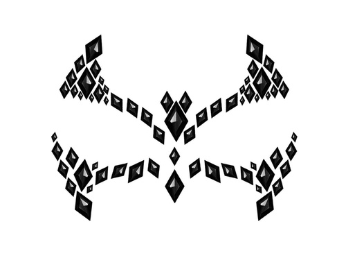 Samoprzylepne klejnociki na twarz Nietoperz - 1 op.