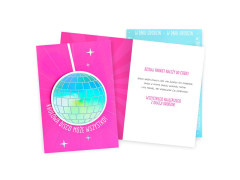 Kartka urodzinowa - Kula Disco - 16.6 x 11.7 cm - 1 szt.