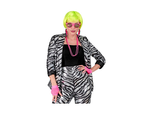 Imprezowa marynarka Party Fashion - srebrny motyw zebry