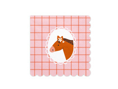 Serwetki urodzinowe Konik - 33 cm - 12 szt.