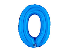 Balon foliowy cyfra 0 niebieski - 14" - 1 szt.