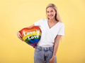 Balon foliowy Serce Love is Love - 35 cm - 1 szt.