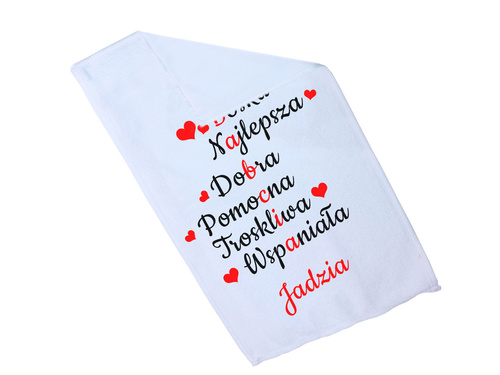 Ręcznik personalizowany na dzień babci - 30x50 cm