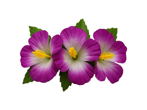 Hawajska przypinka kwiatek fioletowy - 1 szt.