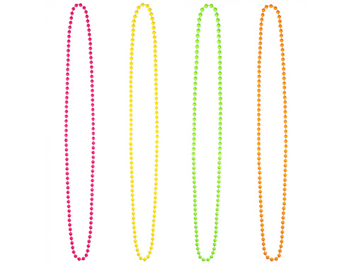 Zestaw naszyjników w stylu lat 80'tych - 4 szt.