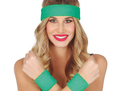 Opaski zielone Disco lata 80-te - 3 szt.