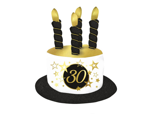 Kapelusz Świeczki na 30 urodziny - 1 szt.