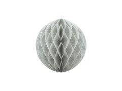Dekoracja wisząca kula jasnoszara - 20 cm - 1 szt.