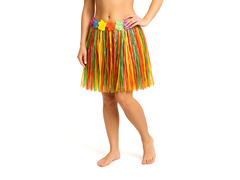 Spódniczka hawajska krótka kolorowa - 40 cm - 1 szt.