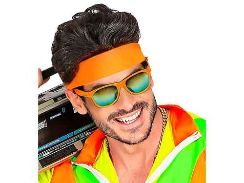 Opaska na głowę neonowa pomarańczowa - 1 szt.