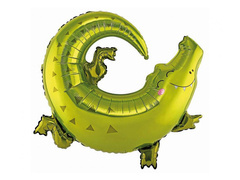 Balon foliowy Krokodyl - 80 x 71 cm - 1 szt.