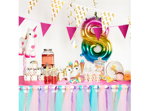 Talerzyki papierowe urodzinowe Jednorożec - 23 cm - 10 szt.