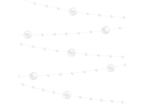 Girlanda perłowa biała - 650 cm - 1 szt.