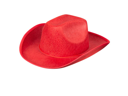 Kapelusz kowbojski czerwony - 1 szt.