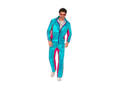 Strój imprezowy - niebieski metaliczny EDM (dres)