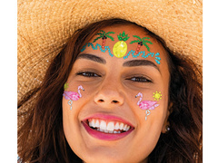 Samoprzylepne klejnociki na twarz Tropikalna wyspa