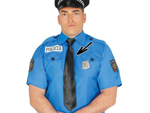 Zestaw gangstera czarny - 1 komplet.